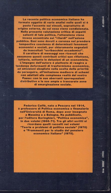 Un'economia in ritardo Boringhieri 1976