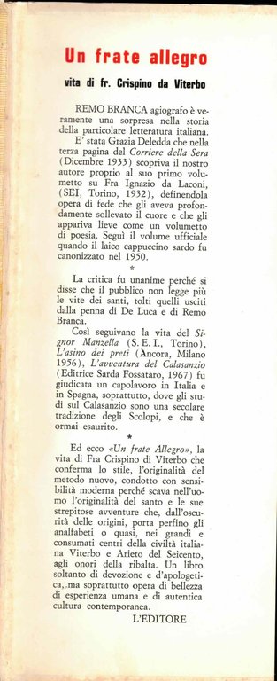 Un frate allegro