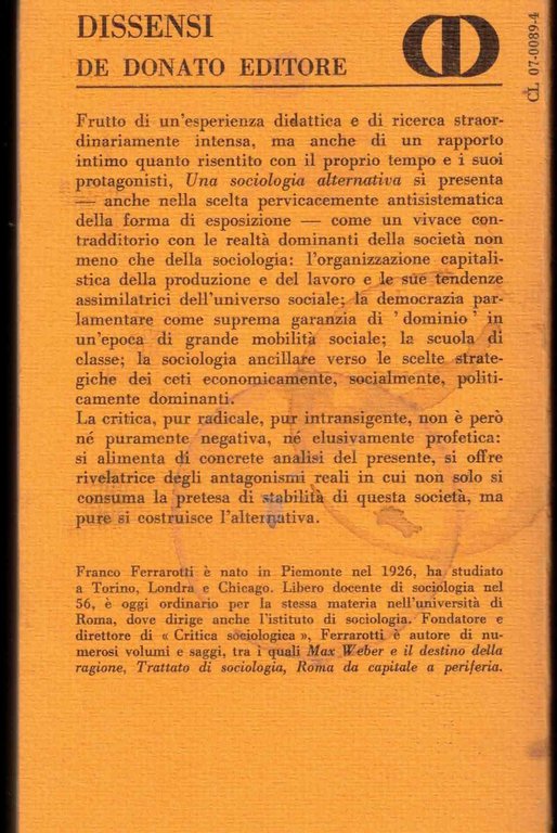 Una sociologia alternativa.