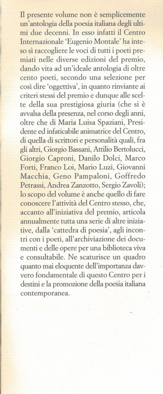 Vent'anni di poesia. Antologia dei poeti premiati 1982-2002