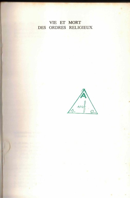 Vie et mort des ordres religieux