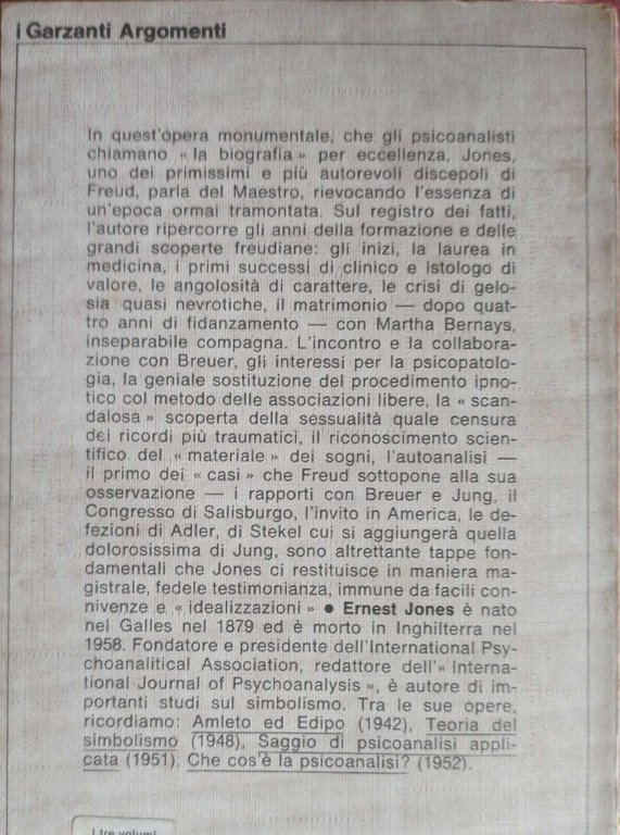VITA E OPERE DI FREUD Volume tre L ultima fase …