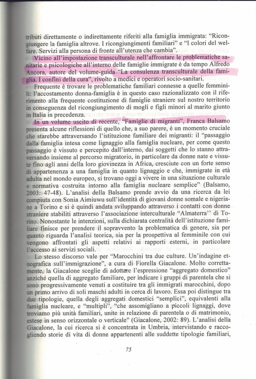 Voci di famiglie immigrate