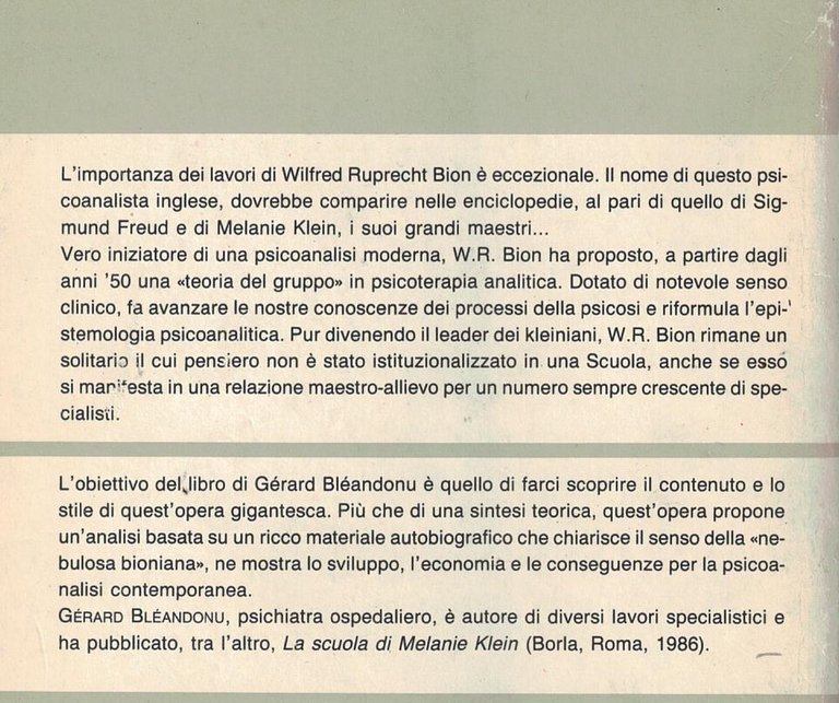 Wilfred R. Bion. La vita e l'opera (1897-1979)
