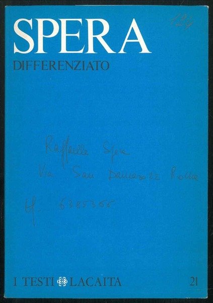 Differenziato Prefazione di M. Lunetta