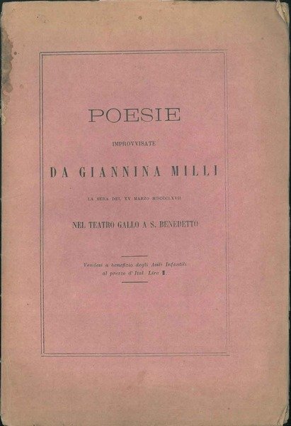 Poesie improvvisate da Giannina Milli la sera del XV marzo …