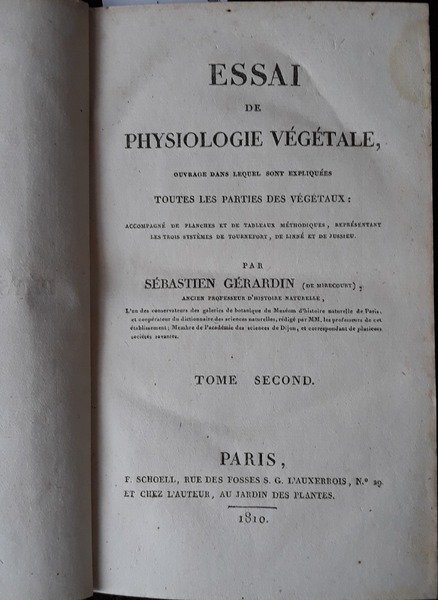 Essai de physiologie végétale, ouvrage dans lequel sont expliquées toutes …
