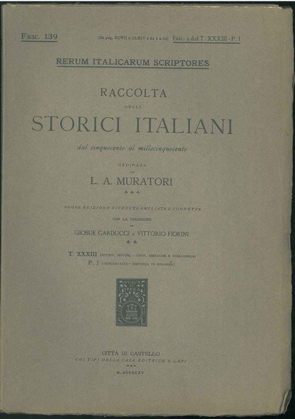 Della historia di Bologna. Parte prima. Fasc. 2 del Tomo …