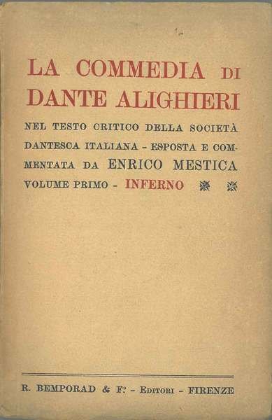 La Commedia di Dante Alighieri nel testo critico della Società …
