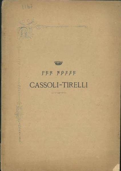 Al Conte Giuseppe Cassoli il dì che si sposa la …