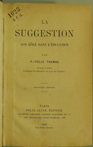 la suggestion son role dans l'education