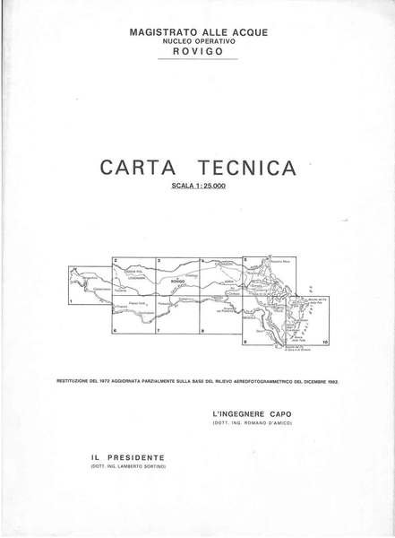 Carta tecnica scala 1: 25.000