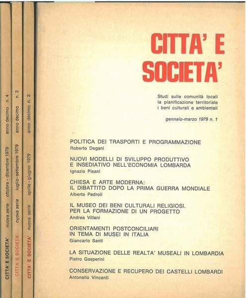 Città e società. Studi sulla comunità locale la pianificazione territoriale …