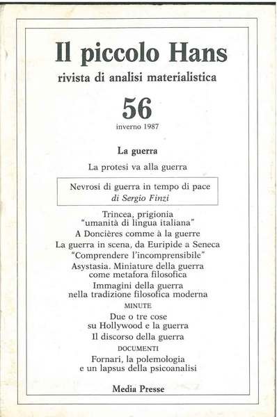 Il piccolo Hans. Rivista di analisi materialistica. N° 56, inverno …