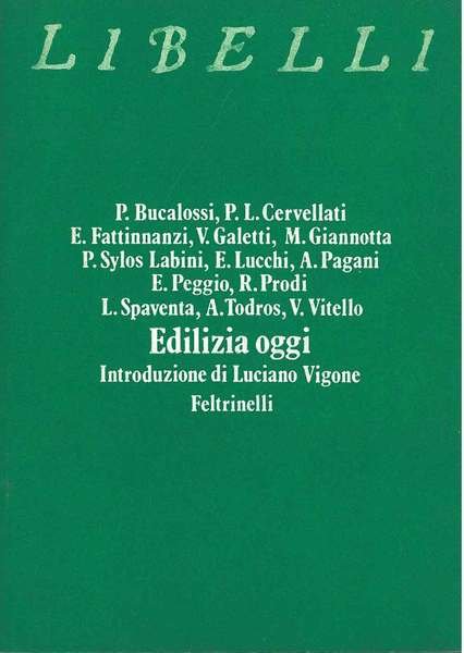 Edilizia oggi Introduzione di Luciano Vigone