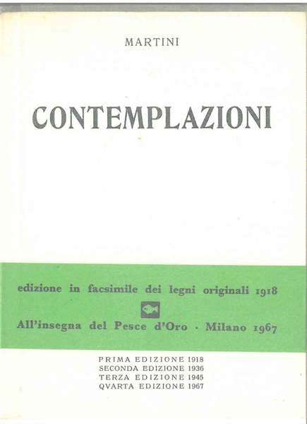 Contemplazioni. Edizione in facsimile dei legni originali 1918