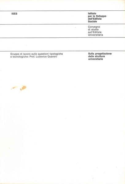 Sulla progettazione delle strutture universitarie. Ises