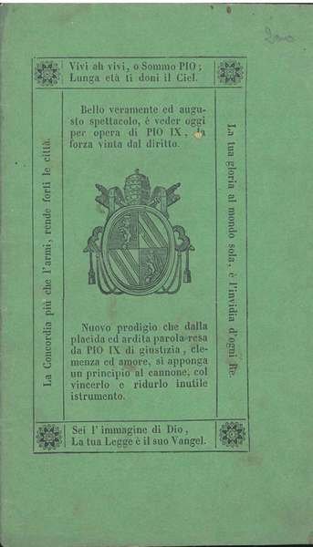 Le celesti ispirazioni di Pio Nono pel bene generale del …