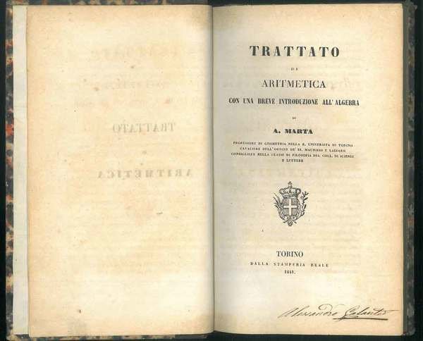 Trattato di aritmetica con una breve introduzione all'algebra.