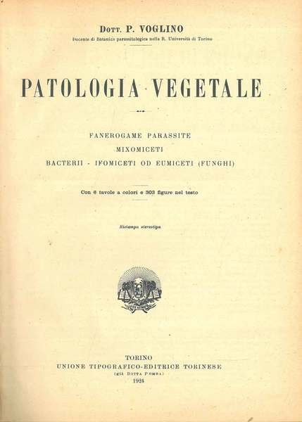 Nuova enciclopedia agraria italiana. Patologia vegetale
