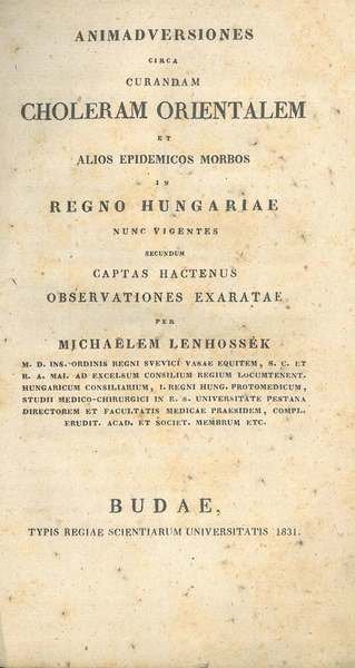 Animadversiones circa curandam Choleram Orientalem et alios epidemicos morbos in …