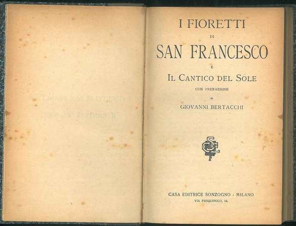 I fioretti di San Francesco e Il Cantico del Sole …