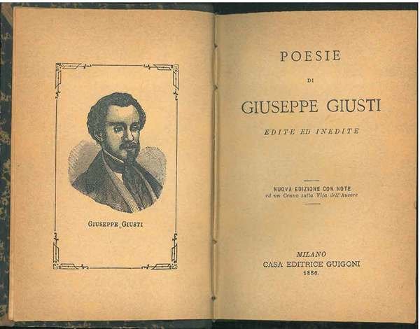Poesie di Giuseppe Giusti edite ed inedite. Nuova edizione con …