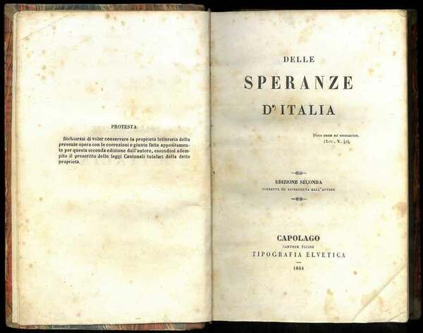 Delle speranze d'Italia.
