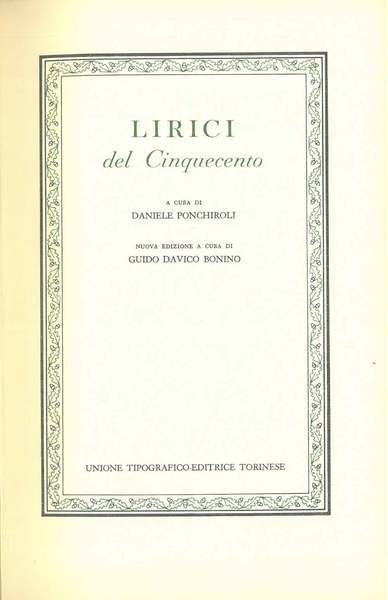 Lirici del Cinquecento