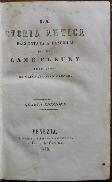 Storia antica raccontata a' fanciulli