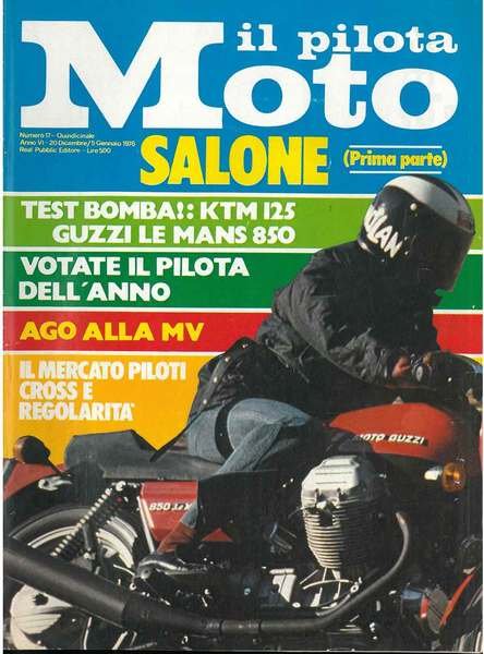 Il pilota moto. Quindicinale. Anno VI, n. 17, 20 dicembre/5 …
