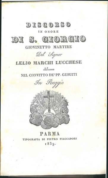 Discorso in onore di S. Giorgio giovinetto martire | Immagine Gallery 1