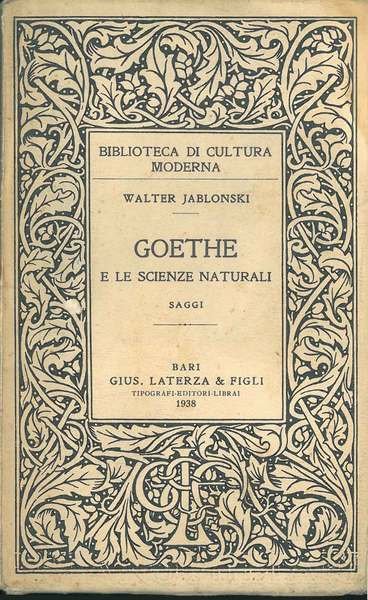 Goethe e le scienze naturali