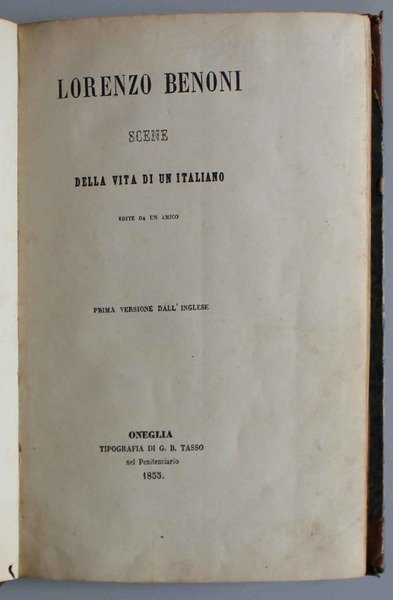 Lorenzo Benoni: scene della vita di un italiano edite da …