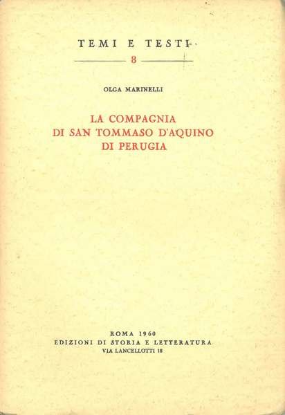 La compagnia di San Tommaso d'Aquino di Perugia