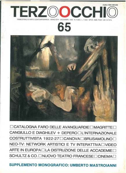 Terzoocchio, Trimestrale d'arte contemporanea. Anno 18, n. 4, (65), dicembre …