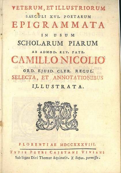 Veterum, et illustriorum saeculi XVI. poetarum epigrammata in usum scholarum …