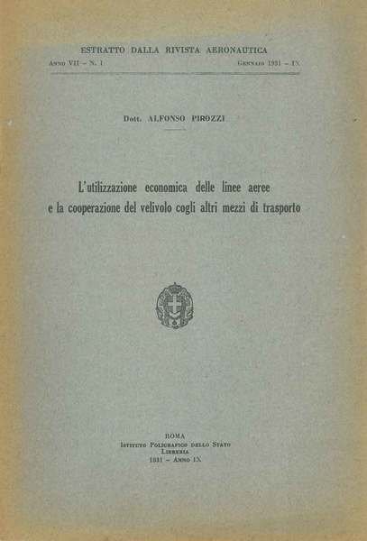 L' utilizzazione economica delle linee aeree e la cooperazione del …