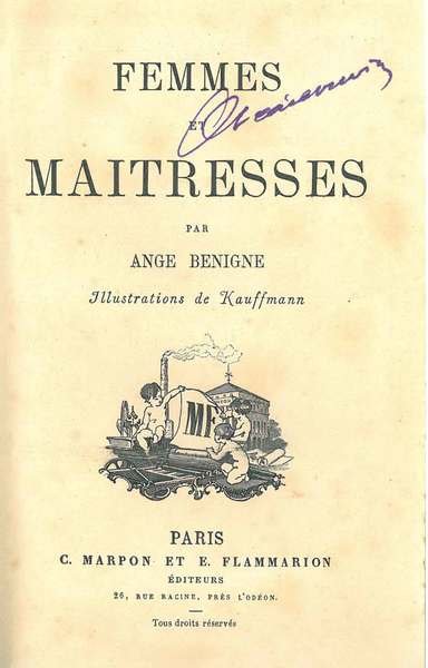 Femmes et maitresses par Ange Benigne. Illustrations de Kauffmann