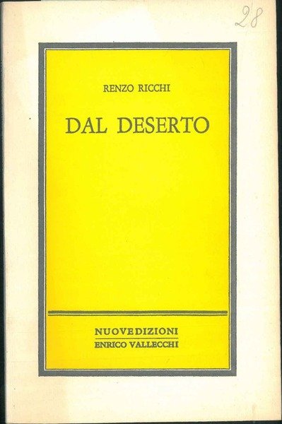 Dal deserto Prefazione di M. L. Spaziani