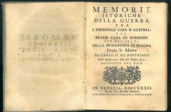 Memorie istoriche della guerra tra l'imperiale casa d'Austria e la …