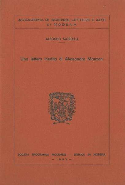 Una lettera inedita di Alessandro Manzoni