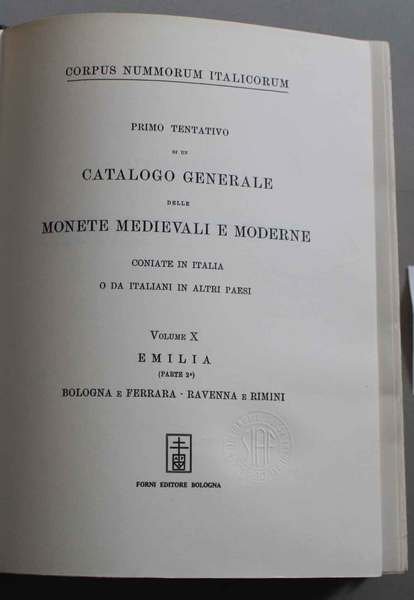 Corpus Nummorum Italicorum. Primo tentativo di un catalogo generale delle …