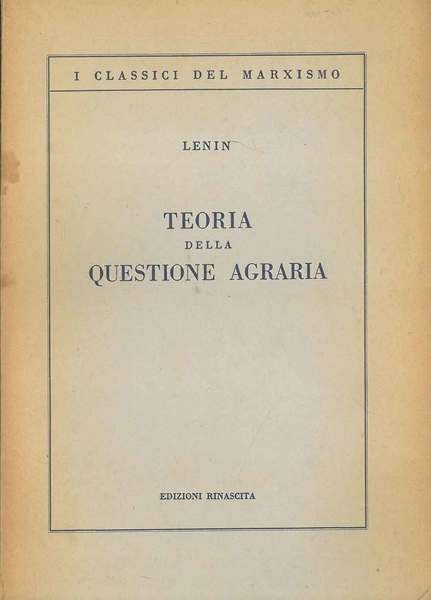 Teoria della questione agraria