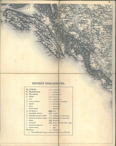 Special Karte des Fürstenthumes Montenegro (Cèrnagora) mit angrenzenden Gebieten von …