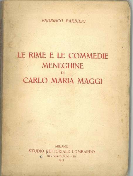 Le rime e le commedie meneghine di Carlo Maria Maggi