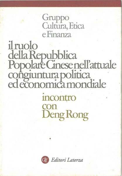 Il ruolo della Repubblica Popolare Cinese nell'attuale congiuntura politica ed …