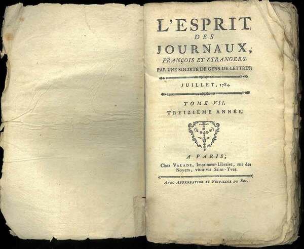 L'Esprit des journaux, francois et étrangers. Par une société de …