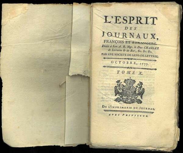 L'Esprit des journaux, francois et étrangers. Par une société de …