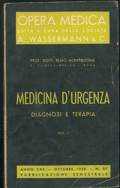 Medicina d'urgenza. Diagnosi e terapia